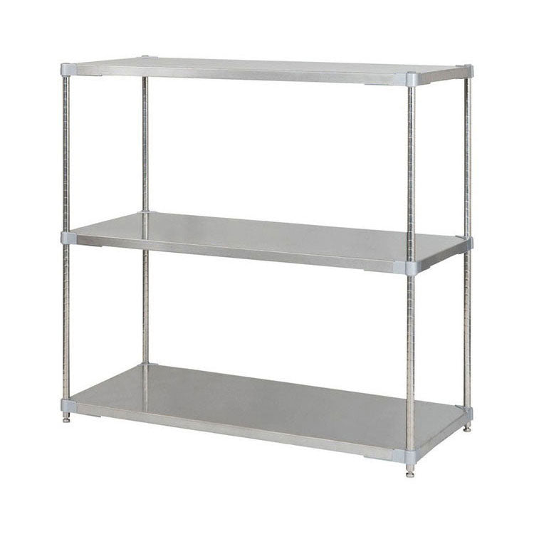 【※法人様限定販売】【燕三条製】 PROFACE SUS304ステンレスソリッドシェルフ3段 600×1200×1200 SUS304ステンレスポール スチールラック スチールシェルフ ラック キッチンラック レンジラック(代引不可)