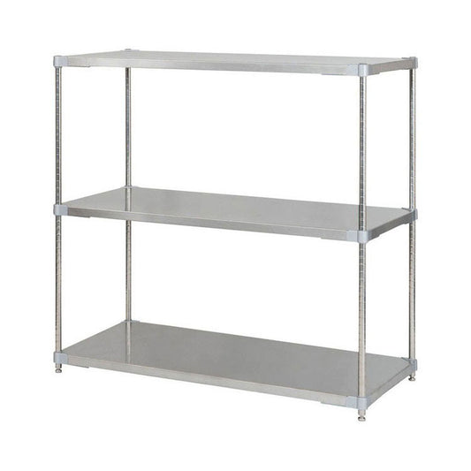 【※法人様限定販売】【燕三条製】 PROFACE SUS304ステンレスソリッドシェルフ3段 600×1200×1200 SUS304ステンレスポール スチールラック スチールシェルフ ラック キッチンラック レンジラック(代引不可)