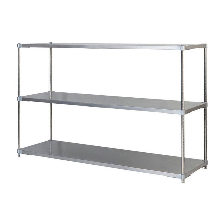 【※法人様限定販売】【燕三条製】 PROFACE SUS304ステンレスソリッドシェルフ3段 600×1500×1200 SUS304ステンレスポール スチールラック スチールシェルフ ラック キッチンラック レンジラック(代引不可)