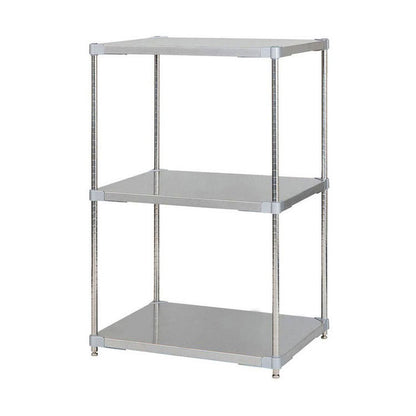 【※法人様限定販売】【燕三条製】 PROFACE SUS304ステンレスソリッドシェルフ3段 600×760×1200 SUS304ステンレスポール スチールラック スチールシェルフ ラック キッチンラック レンジラック(代引不可)