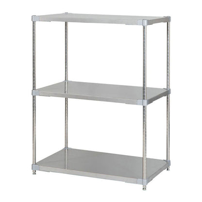 【※法人様限定販売】【燕三条製】 PROFACE SUS304ステンレスソリッドシェルフ3段 600×900×1200 SUS304ステンレスポール スチールラック スチールシェルフ ラック キッチンラック レンジラック(代引不可)