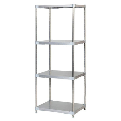 【※法人様限定販売】【燕三条製】 PROFACE SUS304ステンレスソリッドシェルフ4段 460×600×1500 SUS304ステンレスポール スチールラック スチールシェルフ ラック キッチンラック レンジラック(代引不可)