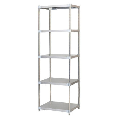 【※法人様限定販売】【燕三条製】 PROFACE SUS304ステンレスソリッドシェルフ5段 460×600×1800 SUS304ステンレスポール スチールラック スチールシェルフ ラック キッチンラック レンジラック(代引不可)