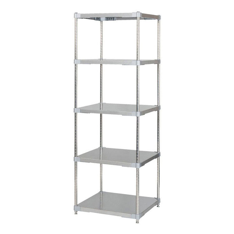 【※法人様限定販売】【燕三条製】 PROFACE SUS304ステンレスソリッドシェルフ5段 600×600×1800 SUS304ステンレスポール スチールラック スチールシェルフ ラック キッチンラック レンジラック(代引不可)