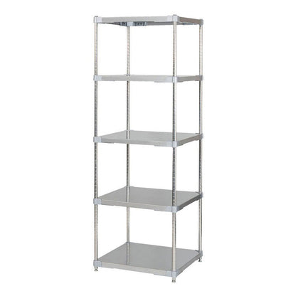 【※法人様限定販売】【燕三条製】 PROFACE SUS304ステンレスソリッドシェルフ5段 600×600×1800 SUS304ステンレスポール スチールラック スチールシェルフ ラック キッチンラック レンジラック(代引不可)