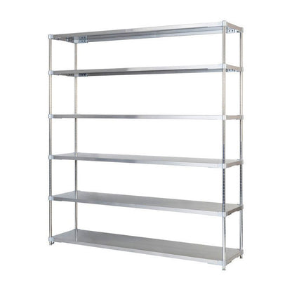 【燕三条製】 PROFACE SUS304ステンレスソリッドシェルフ6段 460×1500×2100 SUS304ステンレスポール スチールラック スチールシェルフ ラック キッチンラック レンジラック 業務用 業務用ラック(代引不可)