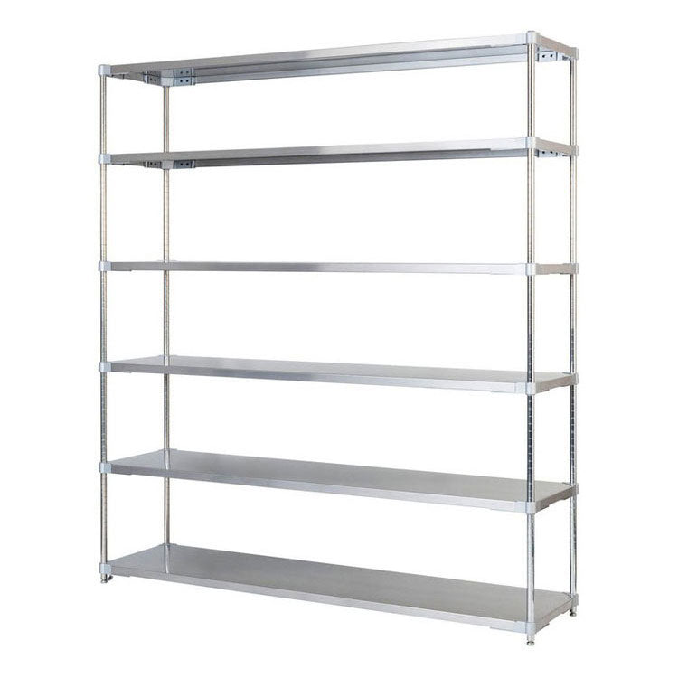 【燕三条製】 PROFACE SUS304ステンレスソリッドシェルフ6段 460×1800×2100 SUS304ステンレスポール スチールラック スチールシェルフ ラック キッチンラック レンジラック 業務用 業務用ラック(代引不可)