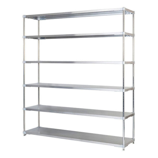 【燕三条製】 PROFACE SUS304ステンレスソリッドシェルフ6段 460×1800×2100 SUS304ステンレスポール スチールラック スチールシェルフ ラック キッチンラック レンジラック 業務用 業務用ラック(代引不可)