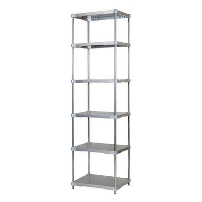 【※法人様限定販売】【燕三条製】 PROFACE SUS304ステンレスソリッドシェルフ6段 460×600×2100 SUS304ステンレスポール スチールラック スチールシェルフ ラック キッチンラック レンジラック(代引不可)
