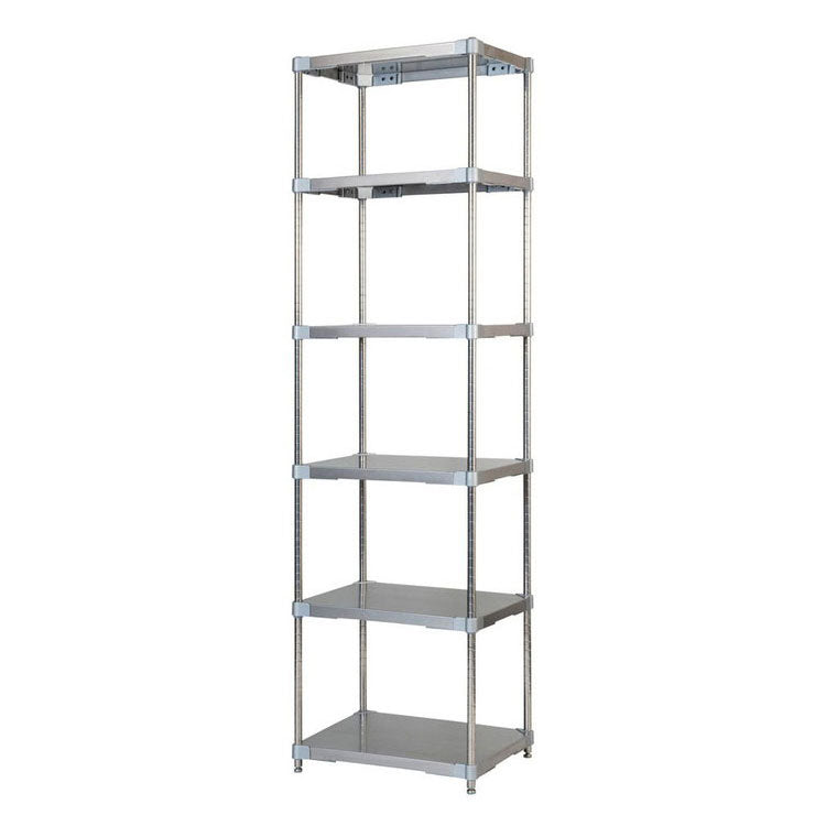 【燕三条製】 PROFACE SUS304ステンレスソリッドシェルフ6段 460×600×2100 SUS304ステンレスポール スチールラック スチールシェルフ ラック キッチンラック レンジラック 業務用 業務用ラック(代引不可)