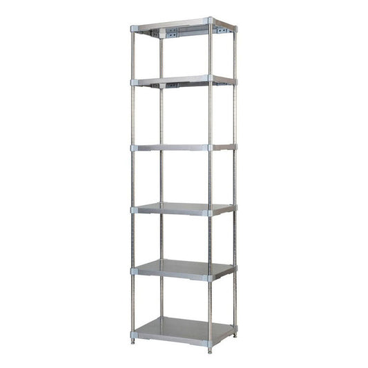 【燕三条製】 PROFACE SUS304ステンレスソリッドシェルフ6段 460×600×2100 SUS304ステンレスポール スチールラック スチールシェルフ ラック キッチンラック レンジラック 業務用 業務用ラック(代引不可)