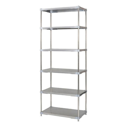 【※法人様限定販売】【燕三条製】 PROFACE SUS304ステンレスソリッドシェルフ6段 460×760×2100 SUS304ステンレスポール スチールラック スチールシェルフ ラック キッチンラック レンジラック(代引不可)