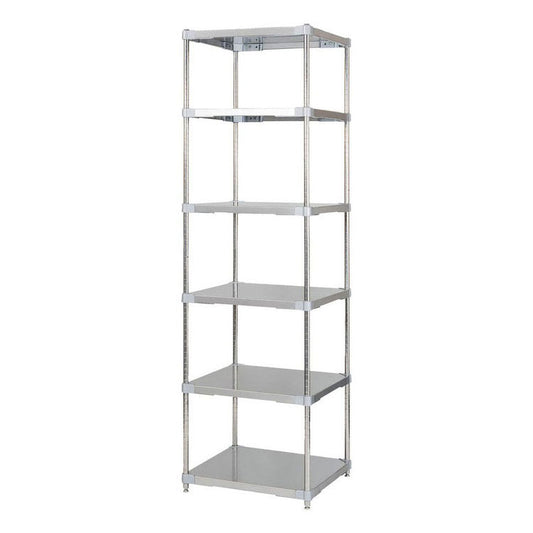 【※法人様限定販売】【燕三条製】 PROFACE SUS304ステンレスソリッドシェルフ6段 600×600×2100 SUS304ステンレスポール スチールラック スチールシェルフ ラック キッチンラック レンジラック(代引不可)