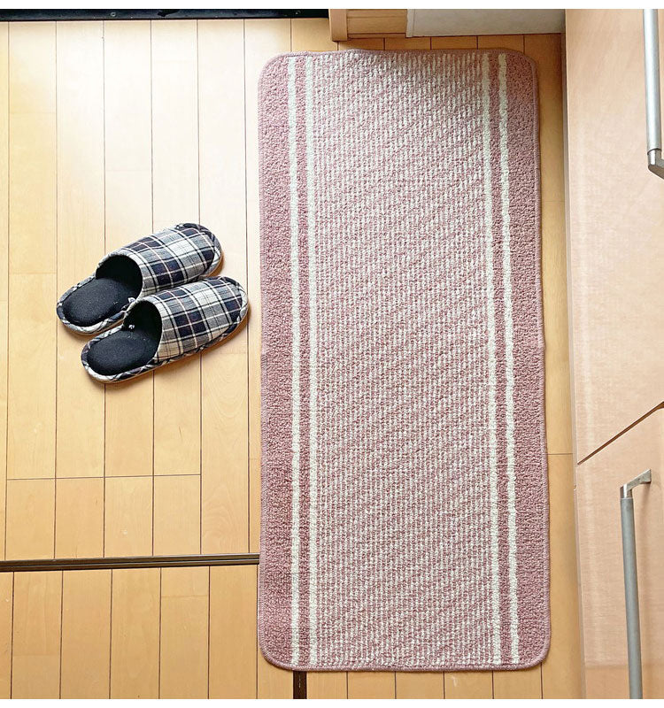 マルナカ 日本製 天然素材使用 キッチンマット 45×120cm コットンライン 綿使用 洗える 台所マット 足拭きマット 足ふきマット(代引不可)