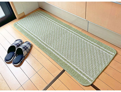 マルナカ 日本製 天然素材使用 キッチンマット 45×120cm コットンライン 綿使用 洗える 台所マット 足拭きマット 足ふきマット(代引不可)