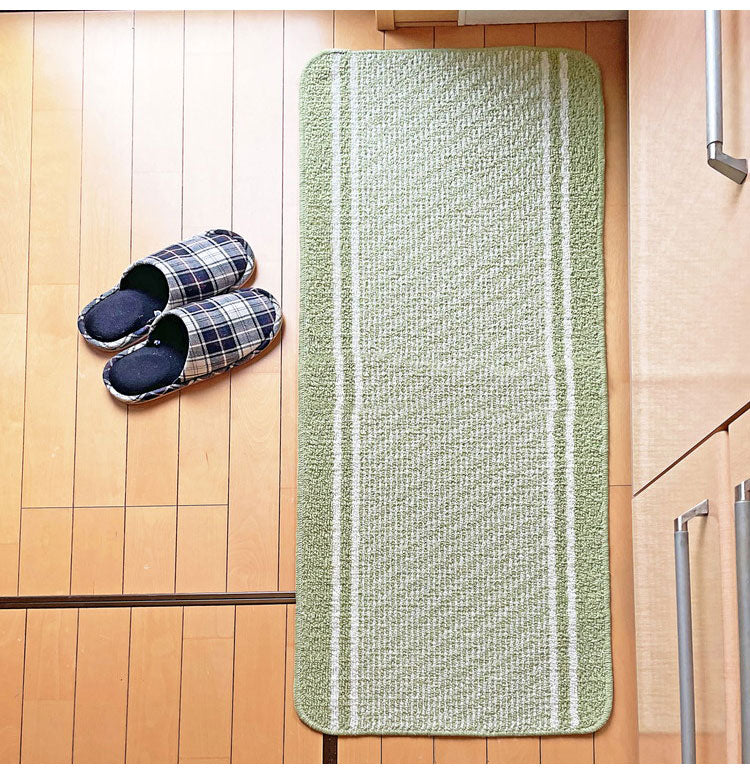 マルナカ 日本製 天然素材使用 キッチンマット 45×120cm コットンライン 綿使用 洗える 台所マット 足拭きマット 足ふきマット(代引不可)