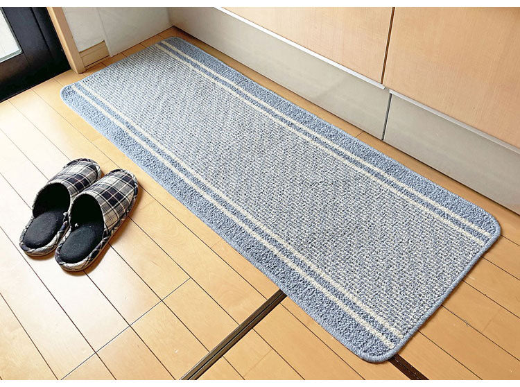 マルナカ 日本製 天然素材使用 キッチンマット 45×120cm コットンライン 綿使用 洗える 台所マット 足拭きマット 足ふきマット(代引不可)