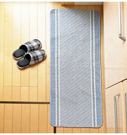 マルナカ 日本製 天然素材使用 キッチンマット 45×120cm コットンライン 綿使用 洗える 台所マット 足拭きマット 足ふきマット(代引不可)