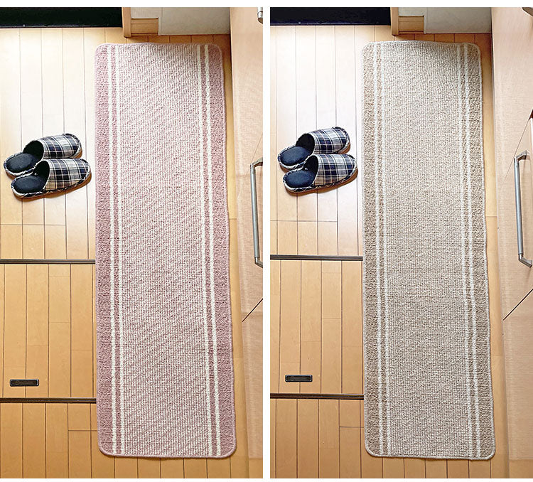 マルナカ 日本製 天然素材使用 キッチンマット 45×180cm コットンライン 綿使用 洗える 台所マット 足拭きマット 足ふきマット(代引不可)