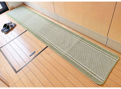 マルナカ 日本製 天然素材使用 キッチンマット 45×240cm コットンライン 綿使用 洗える 台所マット 足拭きマット 足ふきマット(代引不可)