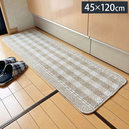 マルナカ 日本製 天然素材使用 キッチンマット 45×120cm スターライン 綿使用 洗える 台所マット 足拭きマット 足ふきマット(代引不可)