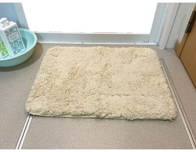 マルナカ マイクロファイバー バスマット 2枚セット 45×60cm シンフォニー ふわっふわ! 洗える ノンスリップ加工済み お風呂マット 足拭きマット 足ふきマット(代引不可)