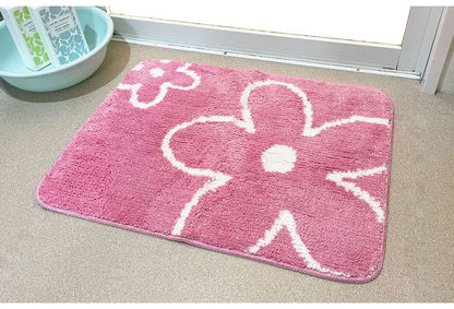 マルナカ マイクロファイバー バスマット 2枚セット 45×60cm カトリーヌ ふわっふわ! 洗える ノンスリップ加工済み お風呂マット 足拭きマット 足ふきマット(代引不可)