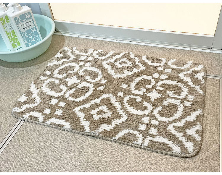 マルナカ マイクロファイバー ふわっふわ! バスマット 2枚セット 45×60cm 洗える ノンスリップ加工済み お風呂マット 足拭きマット 足ふきマット(代引不可)