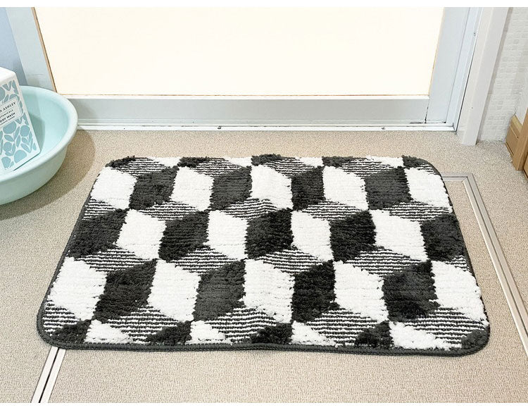 マルナカ マイクロファイバー ふわっふわ! バスマット 2枚セット 45×60cm 洗える ノンスリップ加工済み お風呂マット 足拭きマット 足ふきマット(代引不可)