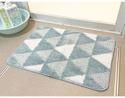 マルナカ マイクロファイバー ふわっふわ! バスマット 2枚セット 45×60cm 洗える ノンスリップ加工済み お風呂マット 足拭きマット 足ふきマット(代引不可)