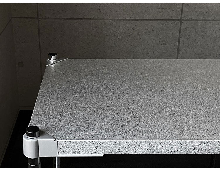 【※法人様限定販売】【燕三条製】 PROFACE ガルバリウムソリッドシェルフ4段 350×1200×1500 クロムメッキポール スチールラック スチールシェルフ ラック キッチンラック レンジラック(代引不可)