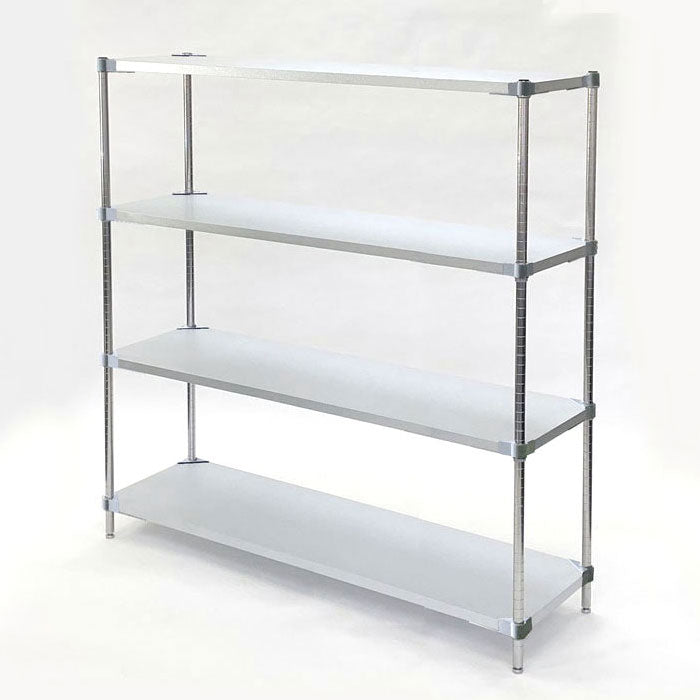 【※法人様限定販売】【燕三条製】 PROFACE ガルバリウムソリッドシェルフ5段 350×1200×1800 クロムメッキポール スチールラック スチールシェルフ ラック キッチンラック レンジラック(代引不可)