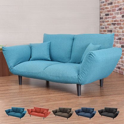 バゲット ソファ 日本製 カウチソファ 国産 クッション付き カウチ ローソファ ソファー 脚付き リクライニング 二人掛け(代引不可)