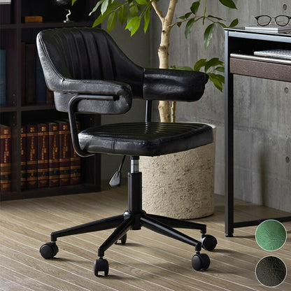 デスクチェア おしゃれ ヴィンテージ チェア 北欧 疲れにくい オフィスチェア キャスター付き おすすめ レトロモダン アンティーク レザー 昇降 回転 デザインチェア テレワーク 椅子(代引不可)