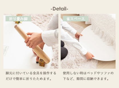 ローテーブル 円形 幅75 白 折りたたみ 丸 おしゃれ 木製 テーブル リビングテーブル センターテーブル ちゃぶ台 円卓 サイズ 大きめ 円 丸(代引不可)