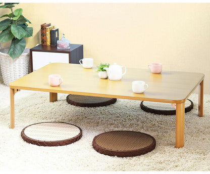 座卓 折りたたみテーブル 幅110cm 膳 ローテーブル センターテーブル 110×64cm フォールディングテーブル リビングテーブル 四角 大型センターテーブル(代引不可)