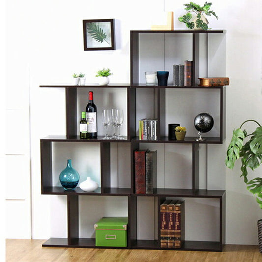 オープンラック 4段 ジーグ zieg iw-1205 ラック シェルフ フリーラック 飾り棚 木製 スリム 幅60 S字ラック ジグザグラック(代引不可)