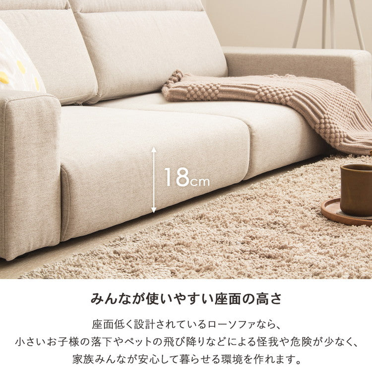 ローソファー かわいい ローソファ ハイバック コンパクトソファー 3人掛け 三人掛け コンパクト ソファ 可愛い 白 ホワイト おしゃれ ロータイプ ソファ フロアソファー ソファー 一人暮らし(代引不可)