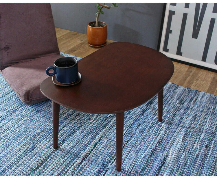 オーバルテーブル 半円型 幅60cm センターテーブル リビングテーブル ミニテーブル かわいい キッズテーブル 木製 お絵描きテーブル コンパクト ミニ 小さめ 丸い 半円(代引不可)