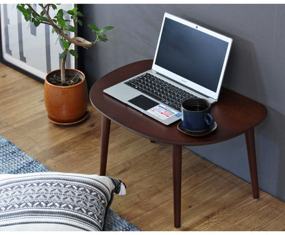 オーバルテーブル 半円型 幅75cm センターテーブル リビングテーブル ミニテーブル かわいい キッズテーブル 木製 お絵描きテーブル コンパクト ミニ 小さめ 丸い 半円(代引不可)