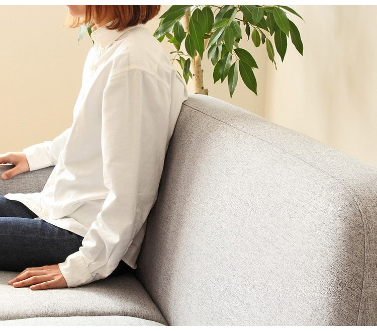 北欧デザインソファ 2.5人掛け 幅150cm 丸みデザイン ソファー 2.5人掛け 2人掛け リビングソファー ソファ ファブリック 天然木 チェア かわいい(代引不可)