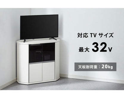 テレビ台 コーナー テレビラック ラック テレビ 角 幅80 RCA-7580AV-CR TVラック AVラック テレビボード キャスター ハイタイプ(代引不可)