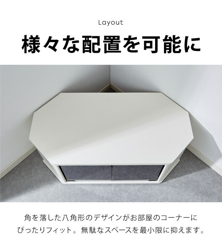 テレビ台 コーナー テレビラック ラック テレビ 角 幅80 RCA-800AV-CR TV台 AVラック テレビボード キャスター コーナーボード(代引不可)