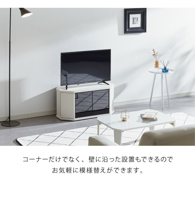 テレビ台 コーナー テレビラック ラック テレビ 角 幅80 RCA-800AV-CR TV台 AVラック テレビボード キャスター コーナーボード(代引不可)