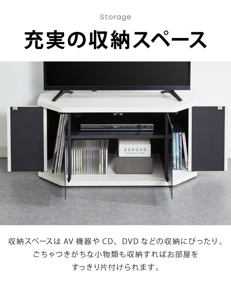 テレビ台 コーナー テレビラック ラック テレビ 角 幅80 RCA-800AV-CR TV台 AVラック テレビボード キャスター コーナーボード(代引不可)