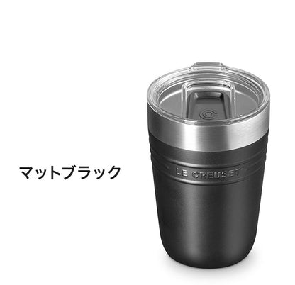 LE CREUSET On The Go タンブラー 350ml OTG 蓋付き 片手開閉 目盛り付き ステンレス 広口 お手入れ簡単 洗いやすい マグ マグボトル コンパクト デスクワーク おしゃれ ル・クルーゼ ルクルーゼ