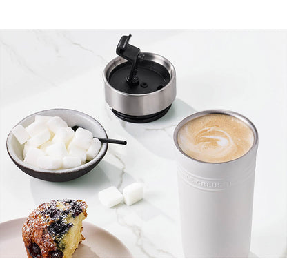 LE CREUSET On The Go トラベルマグ 350ml OTG 保温 保冷 スクリュー 密閉 直飲み ステンレス 水筒 ボトル タンブラー マグ マグボトル コンパクト デスクワーク おしゃれ ル・クルーゼ ルクルーゼ