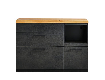 キッチンカウンター 幅120cm 食器棚 天然木 大容量 おしゃれ 北欧 キッチンボード レンジ台 レンジラック ハイカウンター ダイニングボード 収納 引き出し レンジラック キッチン収納(代引不可)