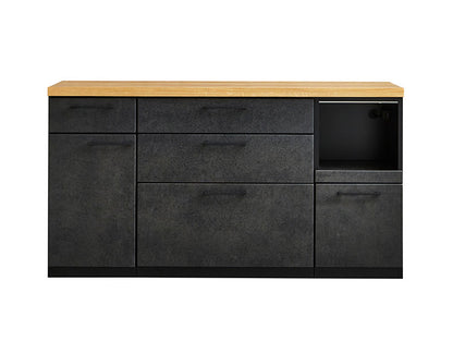 キッチンカウンター 幅160cm 食器棚 天然木 大容量 おしゃれ 北欧 キッチンボード レンジ台 レンジラック ハイカウンター ダイニングボード 収納 引き出し レンジラック キッチン収納(代引不可)