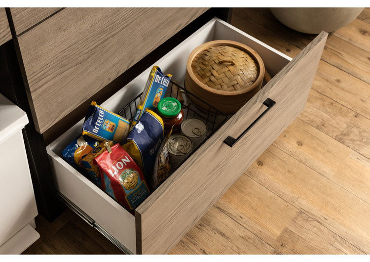 キッチンカウンター 日本製 幅140cm ゴミ箱 ダストボックス テーブル 引き出し おしゃれ ナチュラル 木目調 キッチン収納 キッチンカウンター カウンターワゴン 食器棚 キッチンボード(代引不可)